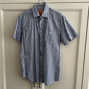 Hugo Boss plaid short sleeve shirt